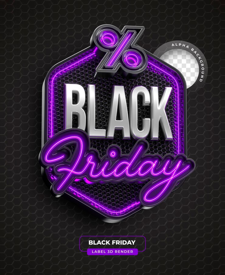 मुफ़्त PSD a black sign that says black friday on it