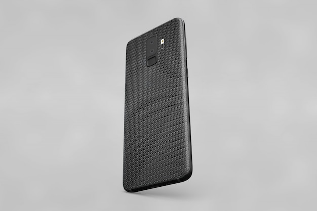 Black smartphone cover mockup