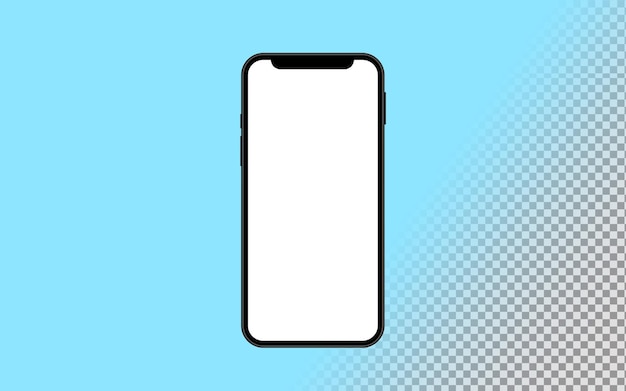 Free PSD black smartphone isolated on transparent background