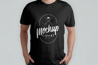 Black t-shirt mockups