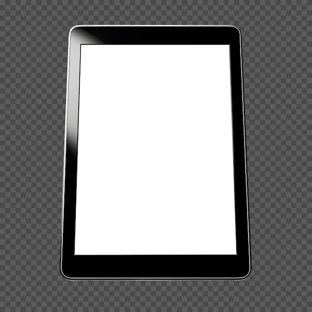 Free PSD black tablet with blank white screen mockup