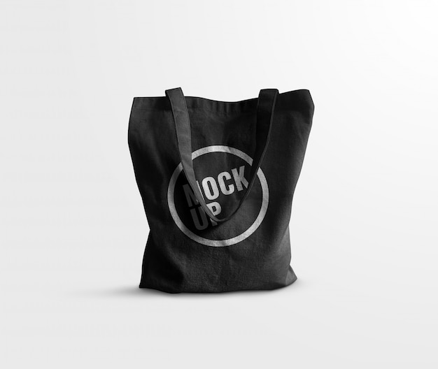 Download Free PSD | Tote bag on black mockup