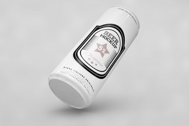 Black and white beer can mock up