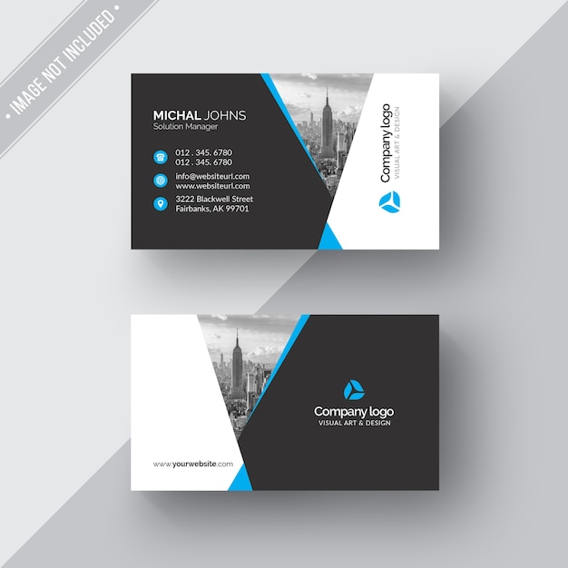 Black and white business card