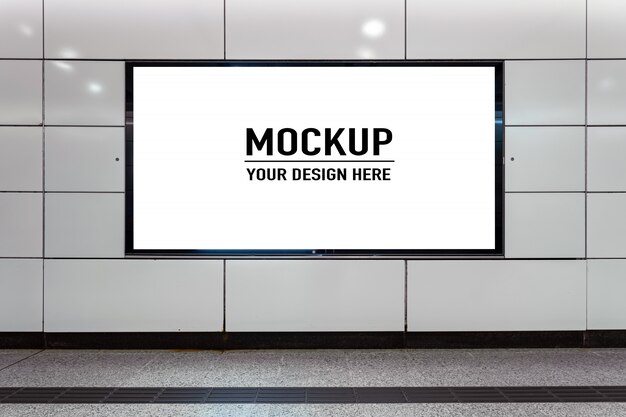 Download Free Psd White And Yellow Signboard Mockup PSD Mockup Templates