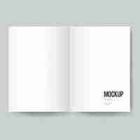 Free PSD blank book or magazine template mockup