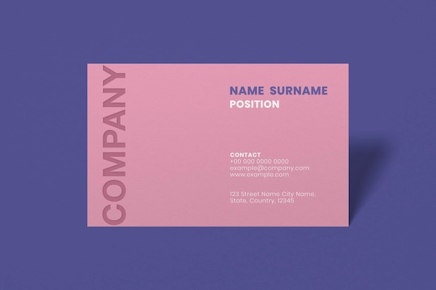 Free Blank Business Card Template on Beige Background