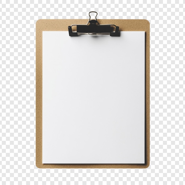 Free PSD blank clipboard mockup perfect for note taking list making or message display