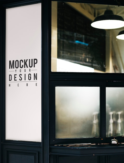 Blank Minimal Shop Sign Mockup