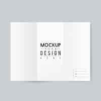 Free PSD blank paper brochure template mockup