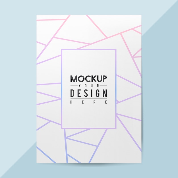 Blank paper brochure template mockup