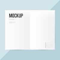 PSD gratuito mockup di modello di brochure di carta bianca