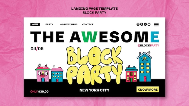 Block party template design