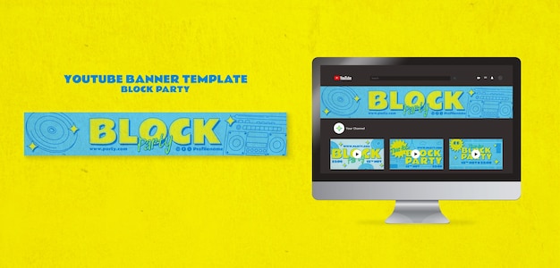 Modern and Vibrant Block Party Template Design for Your Website