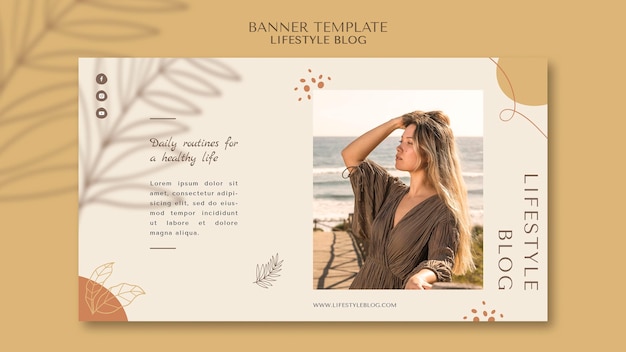 Blogger lifestyle horizontal banner