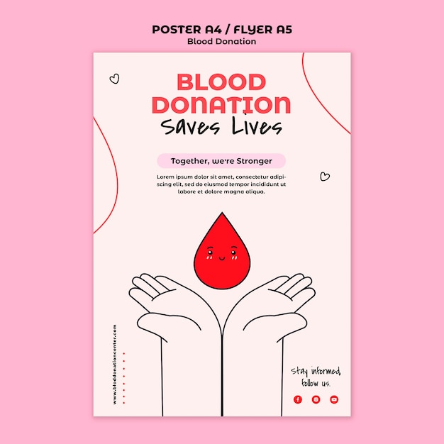 blood donating flyer template