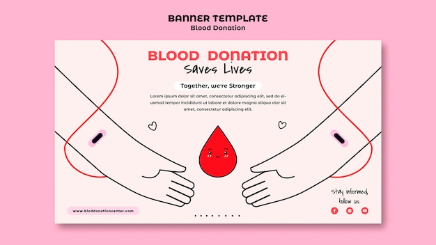 Blood donation banner template