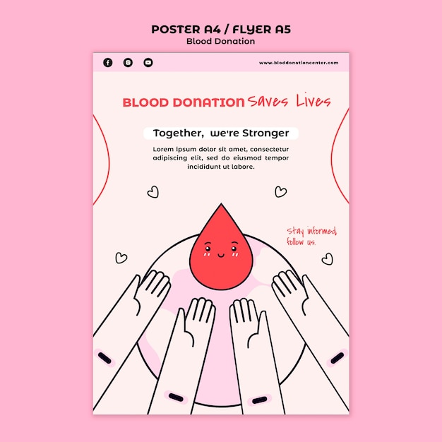 Шаблон флаера о донорстве крови