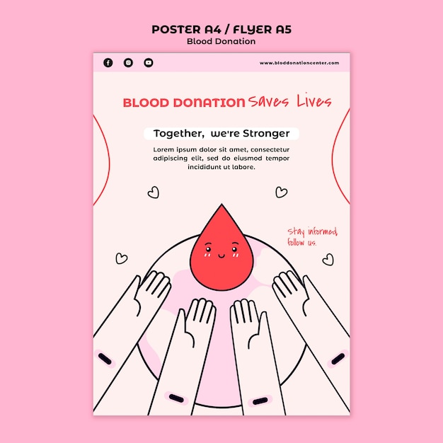 blood donation flyer template