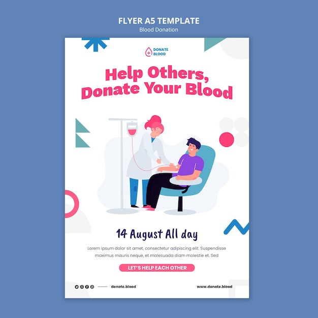 Free PSD blood donation poster design template
