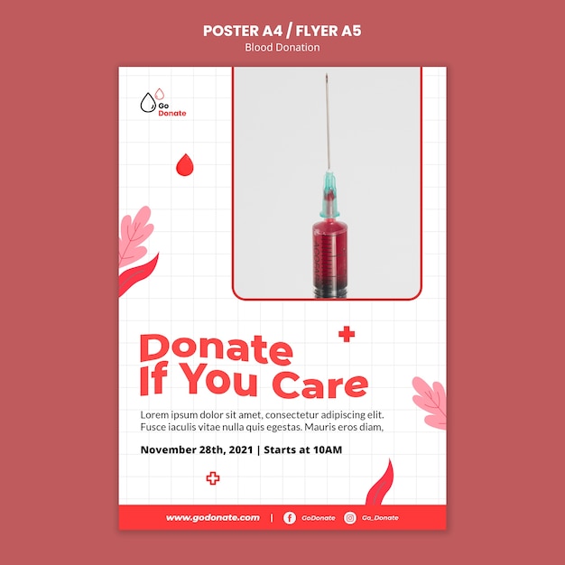献血ポスターやチラシのデザインテンプレート