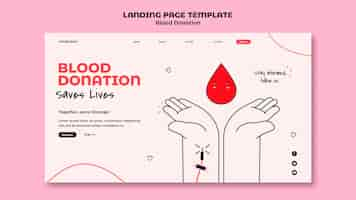 Free PSD blood donation web template