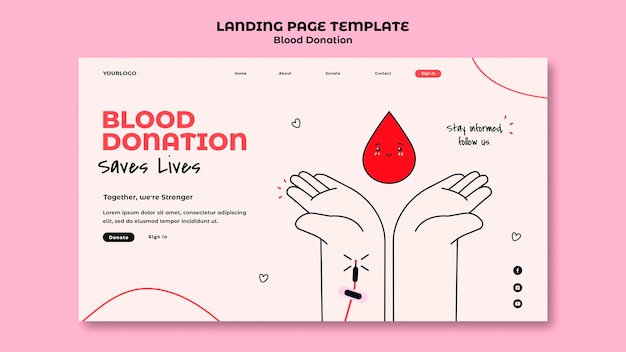 Blood donation web template