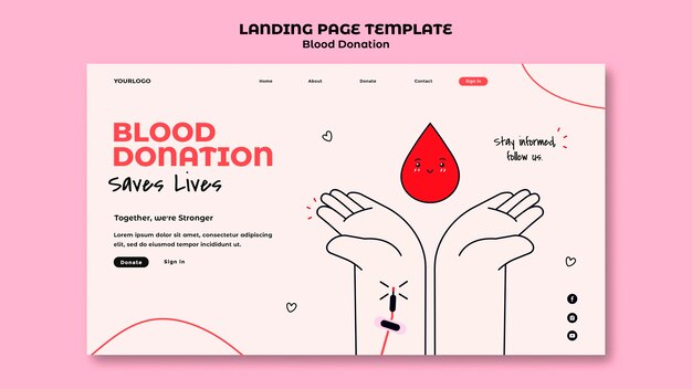 Blood donation web template