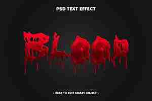 Free PSD blood text effect