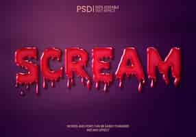 Free PSD bloody halloween text effect