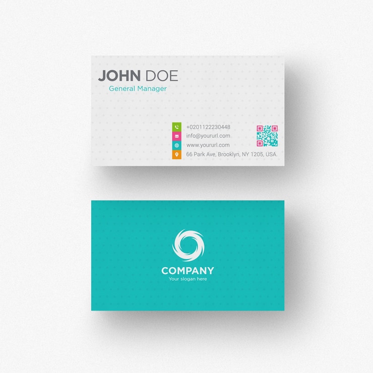 Free PSD blue business card
