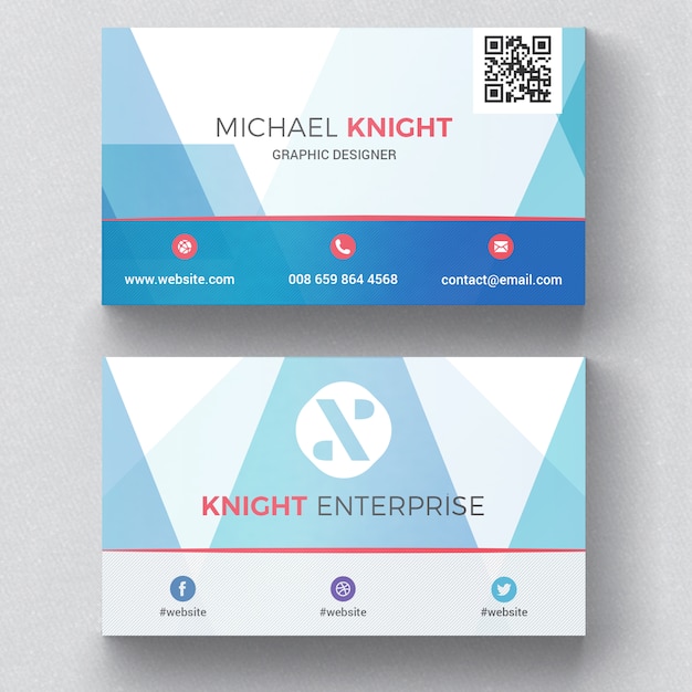 Free PSD blue corporate business card