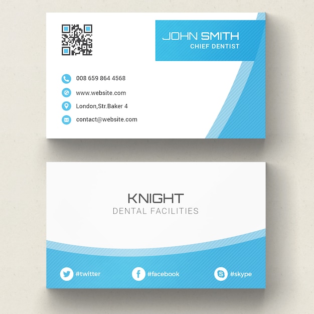 Free PSD blue corporate business card