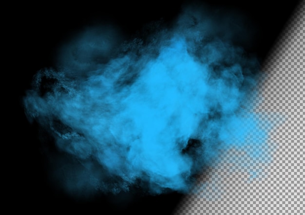 Голубая пыль над прозрачной поверхностью