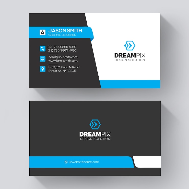Free PSD blue elegant corporate card