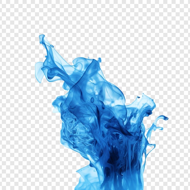 Free PSD blue fire isolated on transparent background