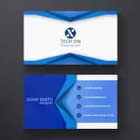 Free PSD blue geometric card