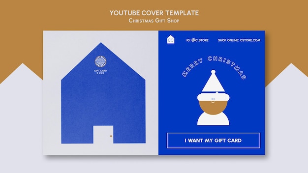 Blue and gold gift store youtube cover