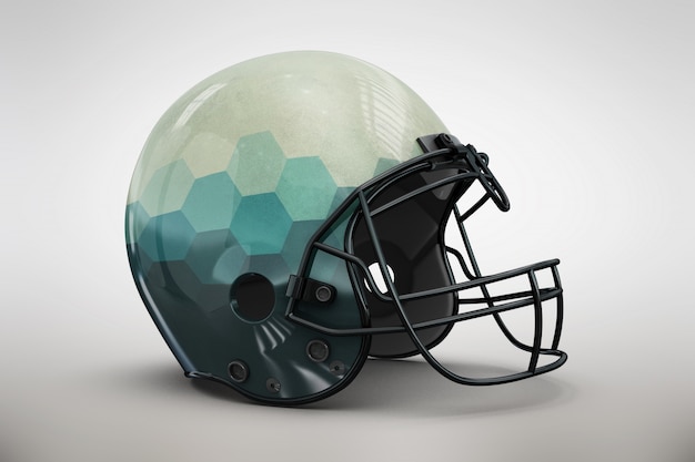 Blue gradient helmet mock up