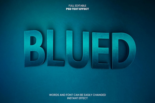 Blue gradient texture text effect