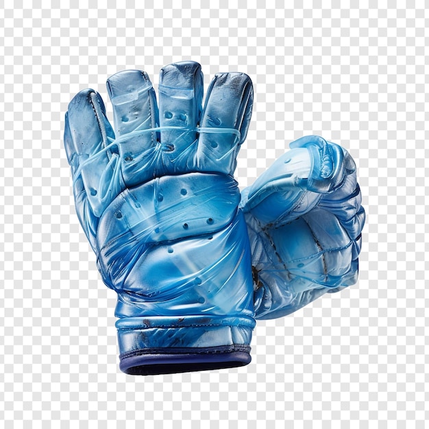 Free PSD blue ice hockey glove isolated on transparent background