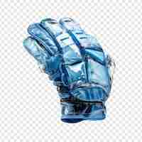 Free PSD blue ice hockey glove isolated on transparent background