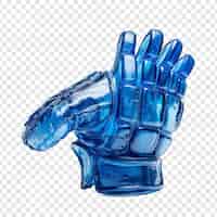 Free PSD blue ice hockey glove isolated on transparent background