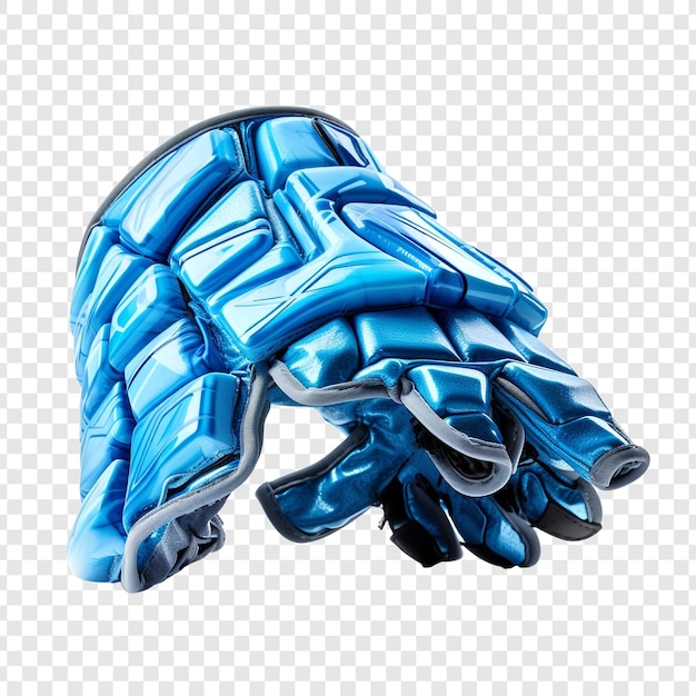 Free PSD blue ice hockey glove isolated on transparent background