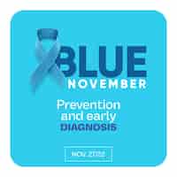 Free PSD blue november awareness feed template