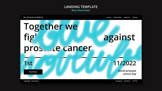 blue november awareness  landing page