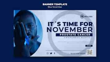 Free PSD blue november banner template