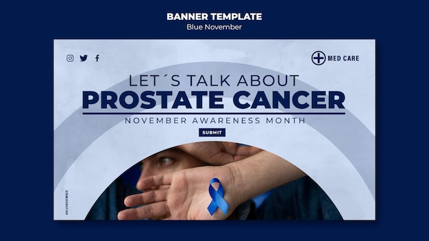 Free PSD blue november banner template