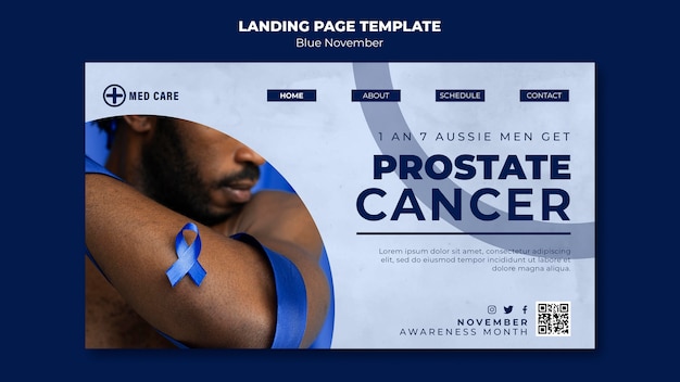 Blue november landing page template