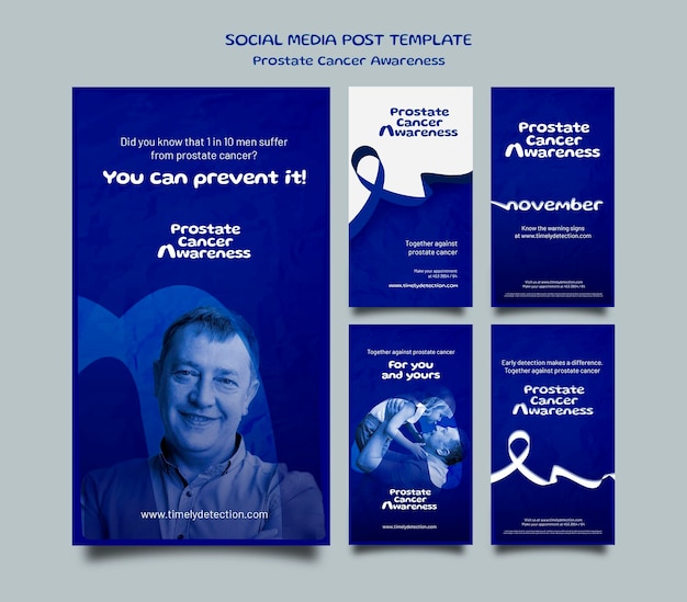 Free PSD blue november social media stories set